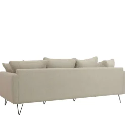 Drawer VILLABON Canapé 4 places en tissu pieds épingles noirs
