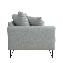 Drawer VILLABON Canapé 4 places en tissu pieds épingles noirs