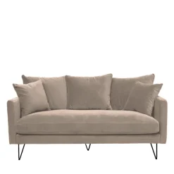 Drawer VILLABON Canapé 3 places en velours pieds épingles noirs