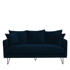 Drawer VILLABON Canapé 3 places en velours pieds épingles noirs