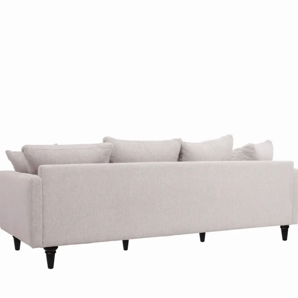 Drawer VILLABON Canapé 4 places en tissu pieds tournés