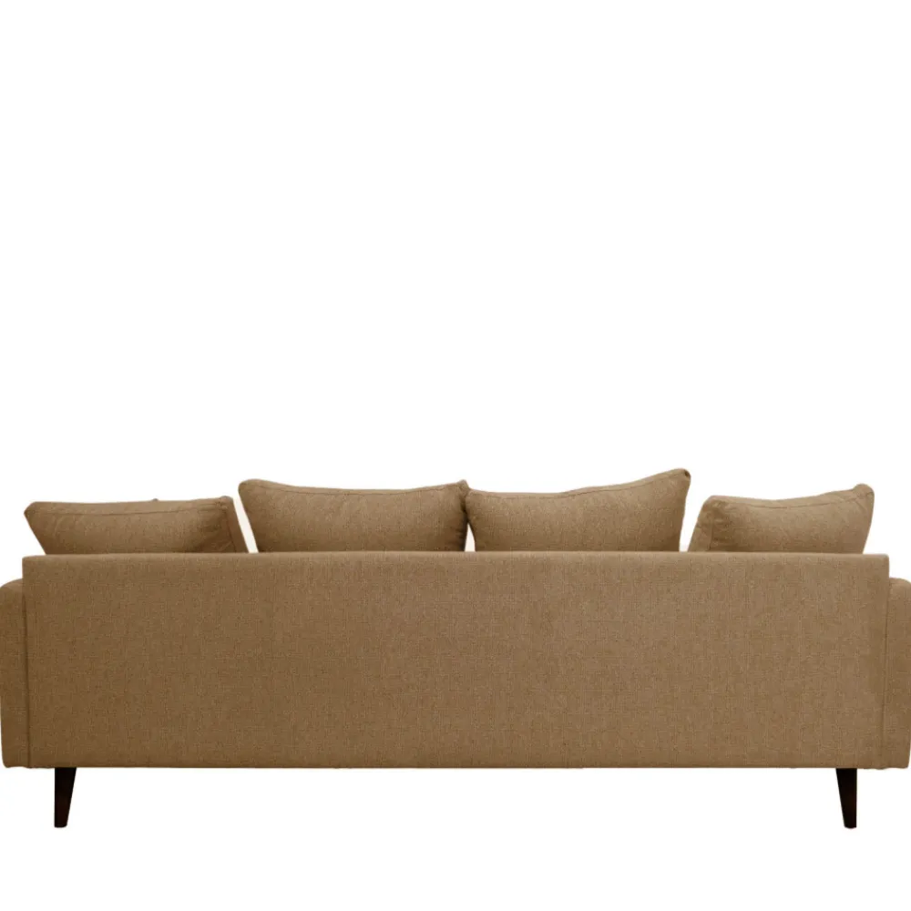 Drawer VILLABON Canapé 4 places en tissu pieds bois foncé