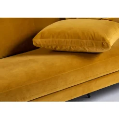 Drawer VILLABON Canapé 4 places en velours pieds épingles noirs