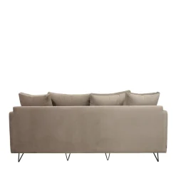 Drawer VILLABON Canapé 4 places en velours pieds épingles noirs