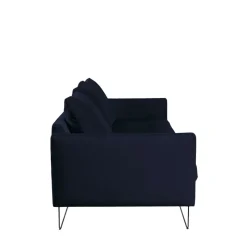Drawer VILLABON Canapé 4 places en velours pieds épingles noirs