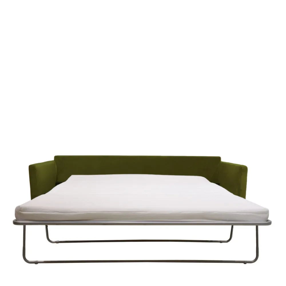 Drawer VILLABON Canapé convertible 4 places en velours pieds bois foncé