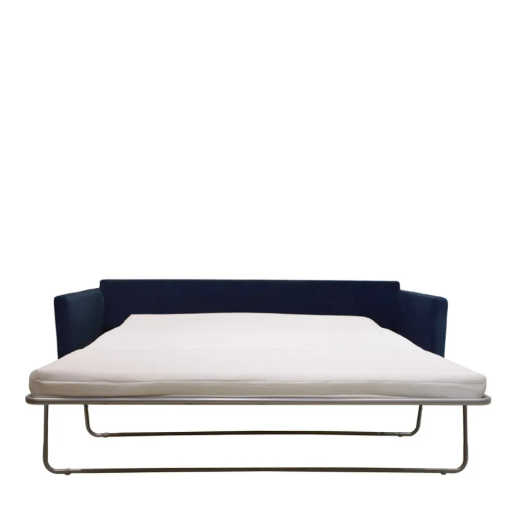 Drawer VILLABON Canapé convertible 3 places en velours pieds bois foncé