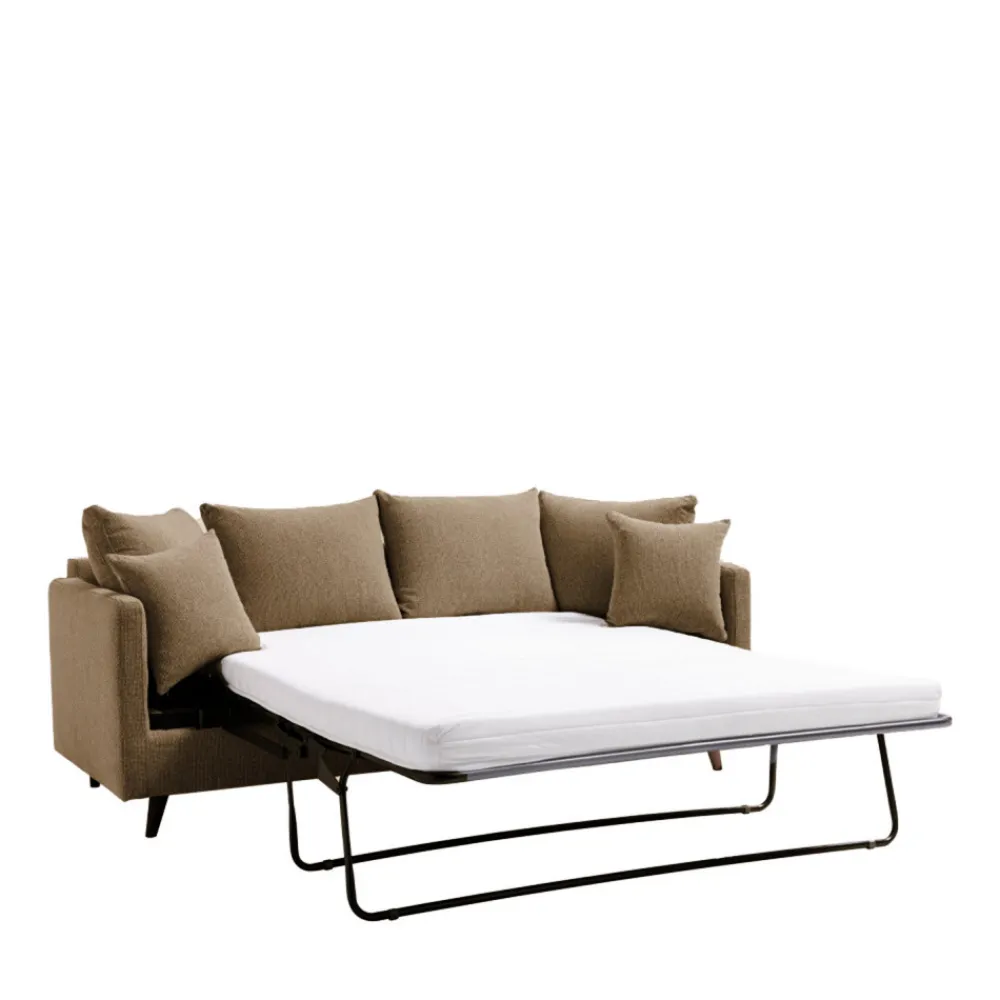Drawer VILLABON Canapé convertible 3 places en tissu pieds bois foncé