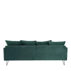 Drawer VILLABON Canapé convertible 3 places en velours pieds épingles noirs