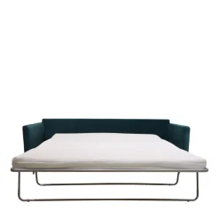 Drawer VILLABON Canapé convertible 4 places en velours pieds épingles noirs