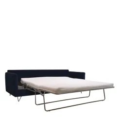 Drawer VILLABON Canapé convertible 4 places en velours pieds épingles noirs