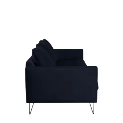 Drawer VILLABON Canapé convertible 4 places en velours pieds épingles noirs
