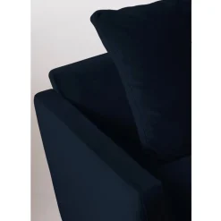Drawer VILLABON Canapé convertible 4 places en velours pieds épingles noirs