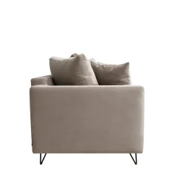Drawer VILLABON Canapé convertible 4 places en velours pieds épingles noirs