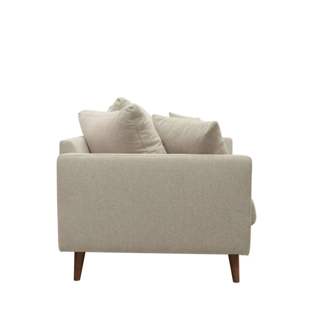 Drawer VILLABON Canapé convertible 4 places en tissu pieds bois foncé