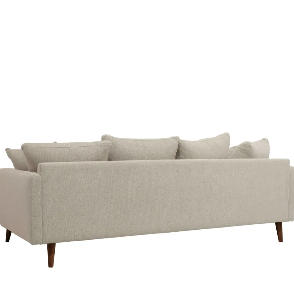 Drawer VILLABON Canapé convertible 4 places en tissu pieds bois foncé
