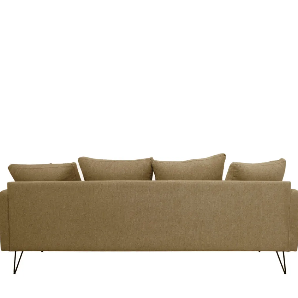 Drawer VILLABON Canapé convertible 4 places en tissu pieds épingles noirs