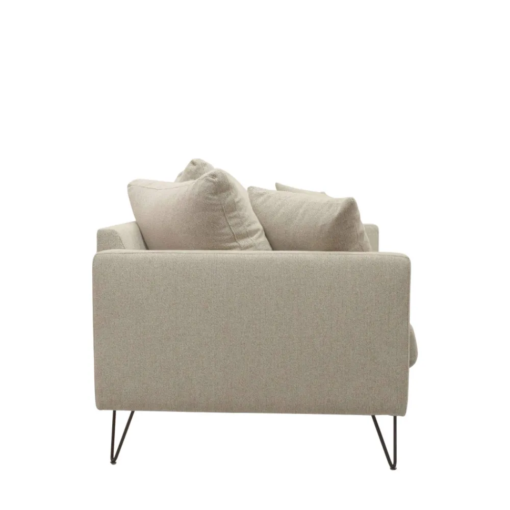 Drawer VILLABON Canapé convertible 4 places en tissu pieds épingles noirs