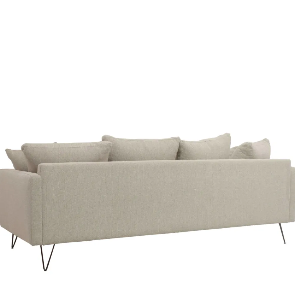 Drawer VILLABON Canapé convertible 4 places en tissu pieds épingles noirs