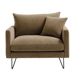 Drawer VILLABON Fauteuil XL en tissu pieds épingles noirs