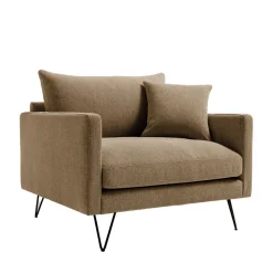 Drawer VILLABON Fauteuil XL en tissu pieds épingles noirs