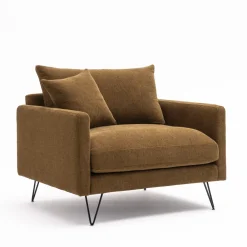 Drawer VILLABON Fauteuil XL en tissu pieds épingles noirs