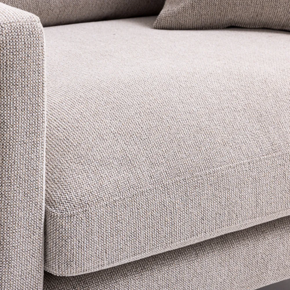 Drawer VILLABON Fauteuil XL en tissu pieds bois foncé
