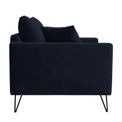 Drawer VILLABON Fauteuil XL en velours pieds épingles noirs