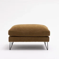 Drawer VILLABON Pouf en tissu pieds épingles noirs