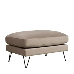 Drawer VILLABON Pouf en velours pieds épingles noirs