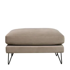 Drawer VILLABON Pouf en velours pieds épingles noirs