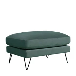 Drawer VILLABON Pouf en velours pieds épingles noirs