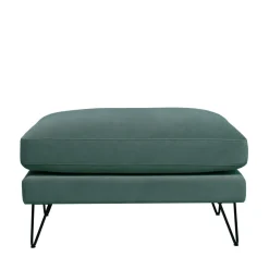 Drawer VILLABON Pouf en velours pieds épingles noirs