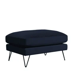 Drawer VILLABON Pouf en velours pieds épingles noirs