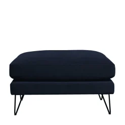 Drawer VILLABON Pouf en velours pieds épingles noirs