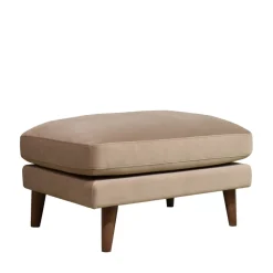 Drawer VILLABON Pouf en velours pieds bois foncé
