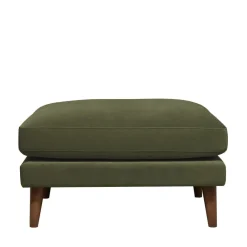 Drawer VILLABON Pouf en velours pieds bois foncé