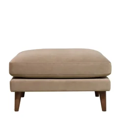 Drawer VILLABON Pouf en velours pieds bois foncé