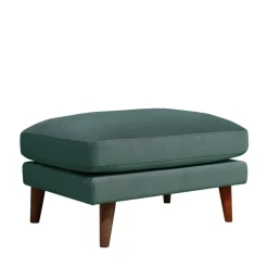 Drawer VILLABON Pouf en velours pieds bois foncé