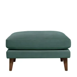 Drawer VILLABON Pouf en velours pieds bois foncé