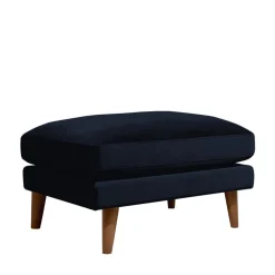 Drawer VILLABON Pouf en velours pieds bois foncé