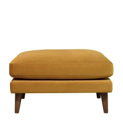 Drawer VILLABON Pouf en velours pieds bois foncé