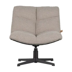 Woood VINNY Fauteuil pivotant en tissu bouclette