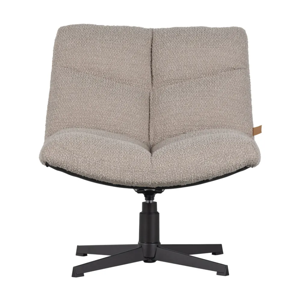 Woood VINNY Fauteuil pivotant en tissu bouclette