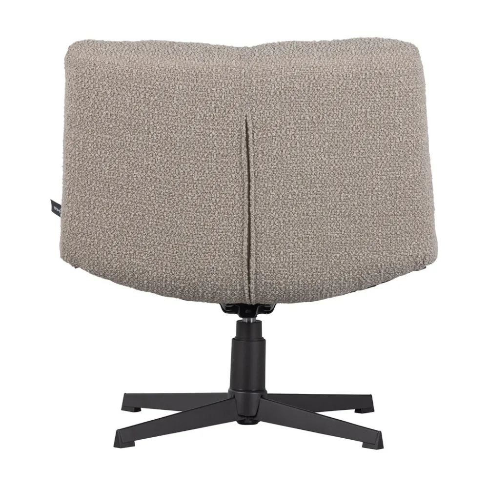 Woood VINNY Fauteuil pivotant en tissu bouclette