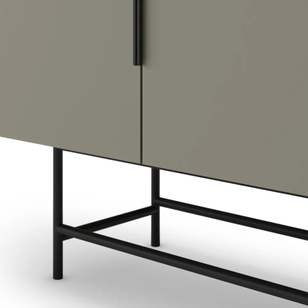 No name VINTARA Buffet 4 portes en bois et métal L200cm