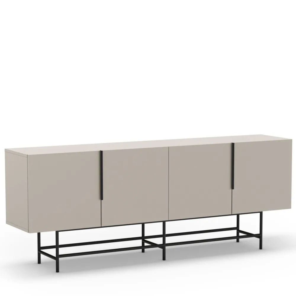 No name VINTARA Buffet 4 portes en bois et métal L200cm