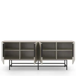 No name VINTARA Buffet 4 portes en bois et métal L200cm