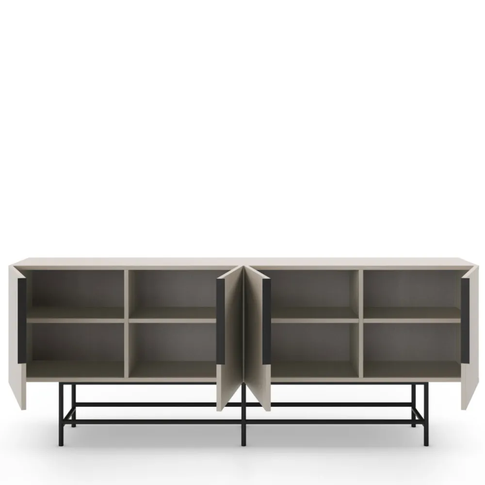 No name VINTARA Buffet 4 portes en bois et métal L200cm