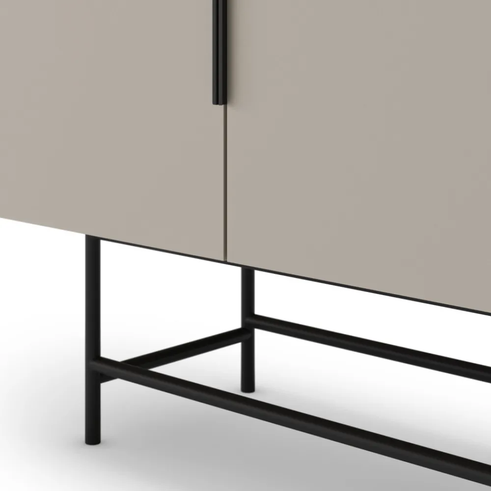 No name VINTARA Buffet 4 portes en bois et métal L200cm